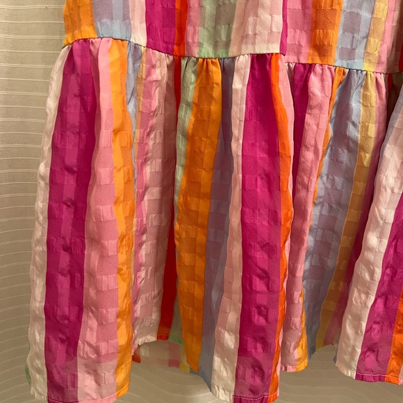 Marie Oliver Rainbow Stripe Silk Dress - Picture 4 of 9